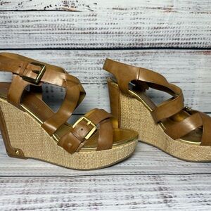 Women's Brown Wedge Sandals